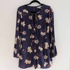 3/$30 Long sleeve floral romper